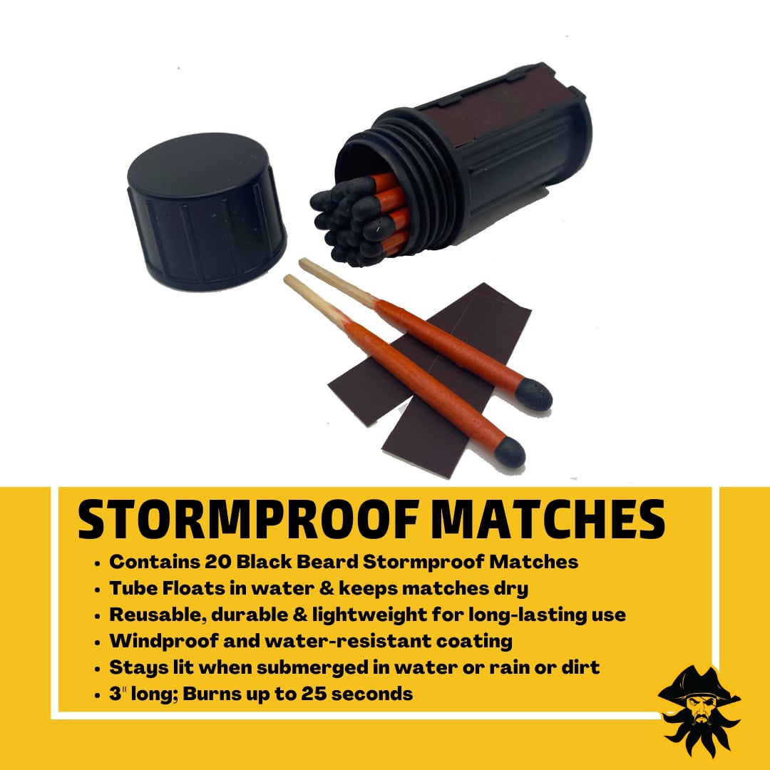 Black Beard Stormproof Matches | Fire Starter Kit