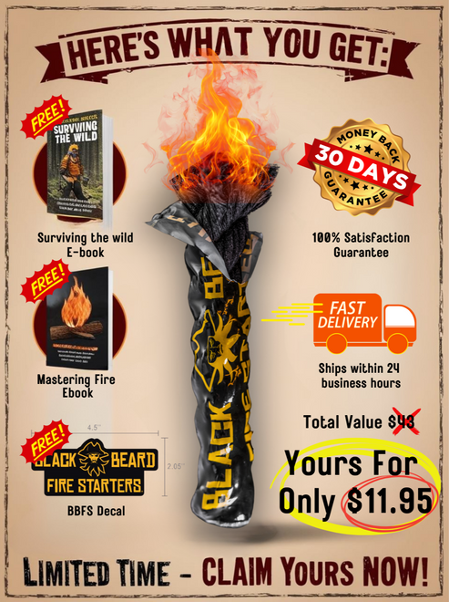Black Beard Fire Starter Sticks | Fire Starter Tinder