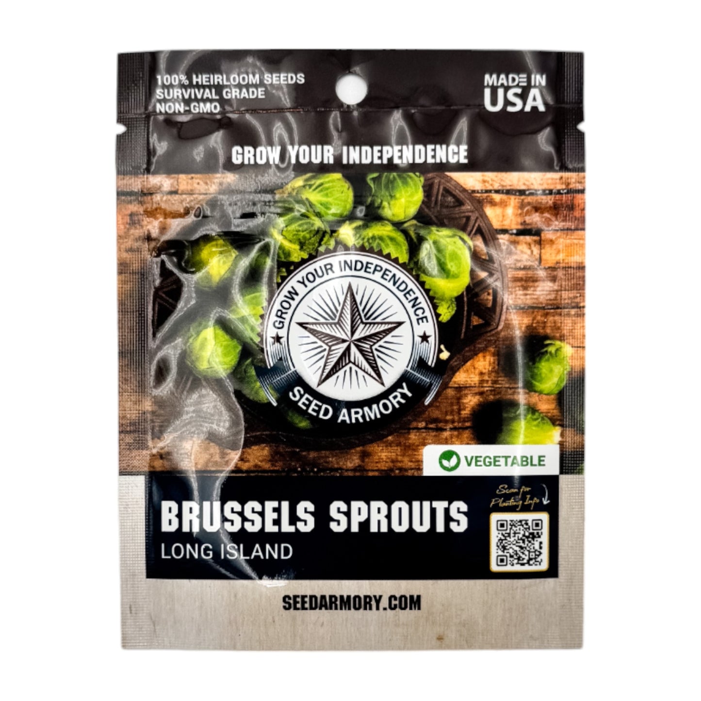 Packet of Long Island Brussels Sprouts Heirloom Seeds