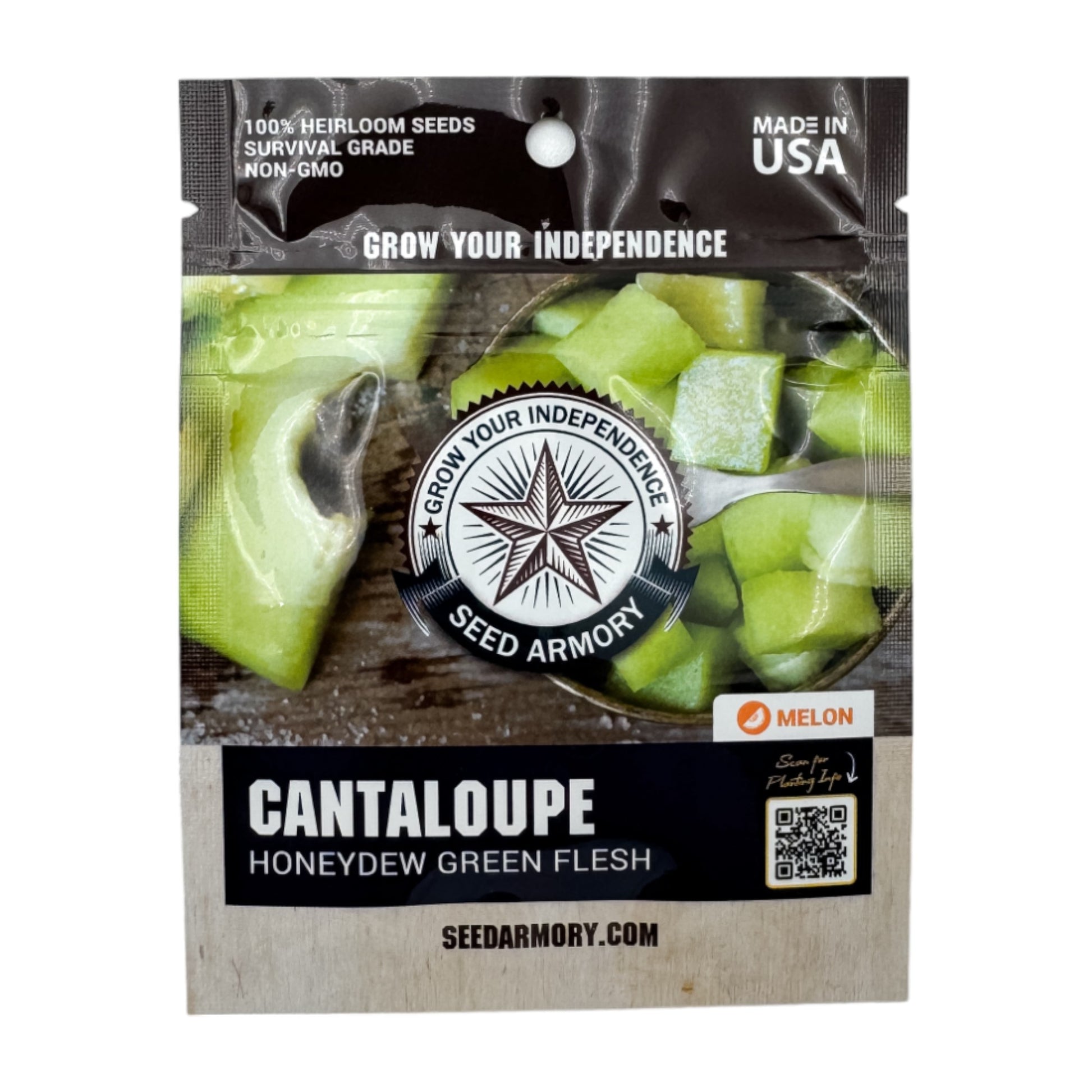 Packet of Honeydew Green Fresh cantaloupe heirloom seeds