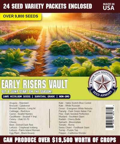 Early Risers Vault - 24 Heirloom Seed Varieties