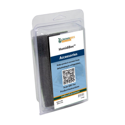 Mason bee house cleaning pad set in transparent packaging