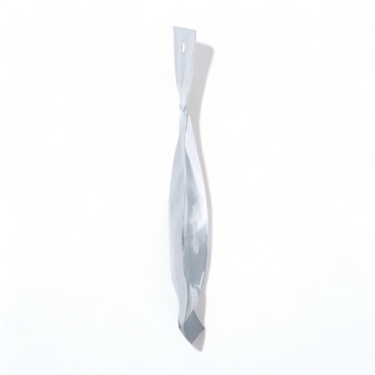 Side view of an empty seed saving packet