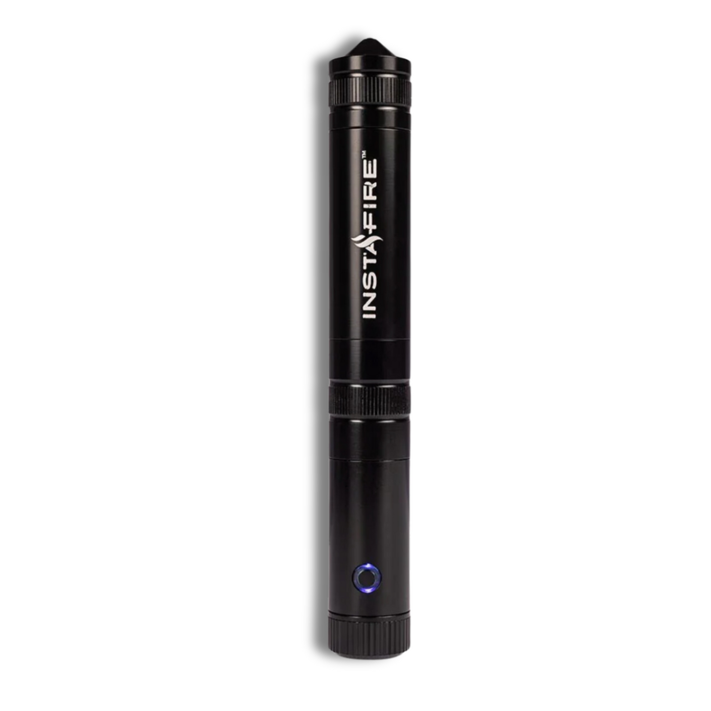Cross-Fire Plasma Lighter front display with blue activation button and logo
