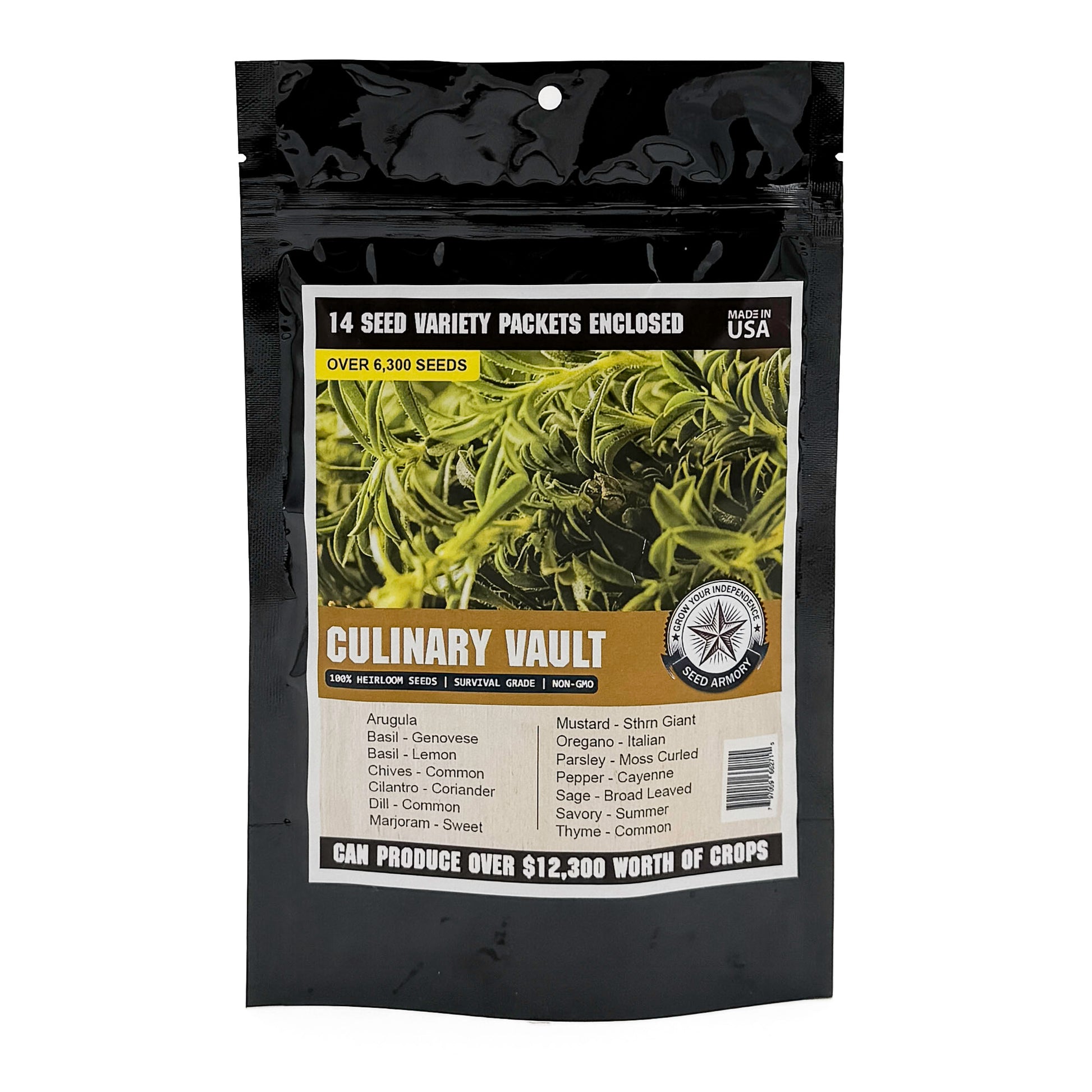 Assorted culinary herb seeds from the Survival Seed Vault Kit