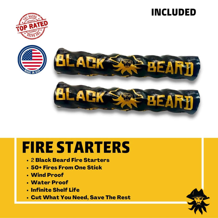 Black Beard Hard Times Strong Men | Fire Starter Kit