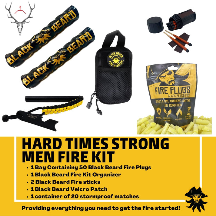 Black Beard Hard Times Strong Men | Fire Starter Kit