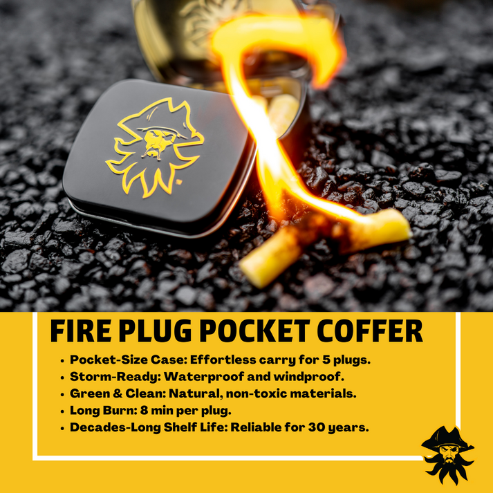 Black Beard Fire Plug Pocket Coffer | Fire Starter Kit