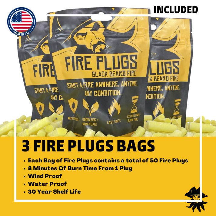 Black Beard Fire Plug Kit | Ultimate Fire Starter Kit