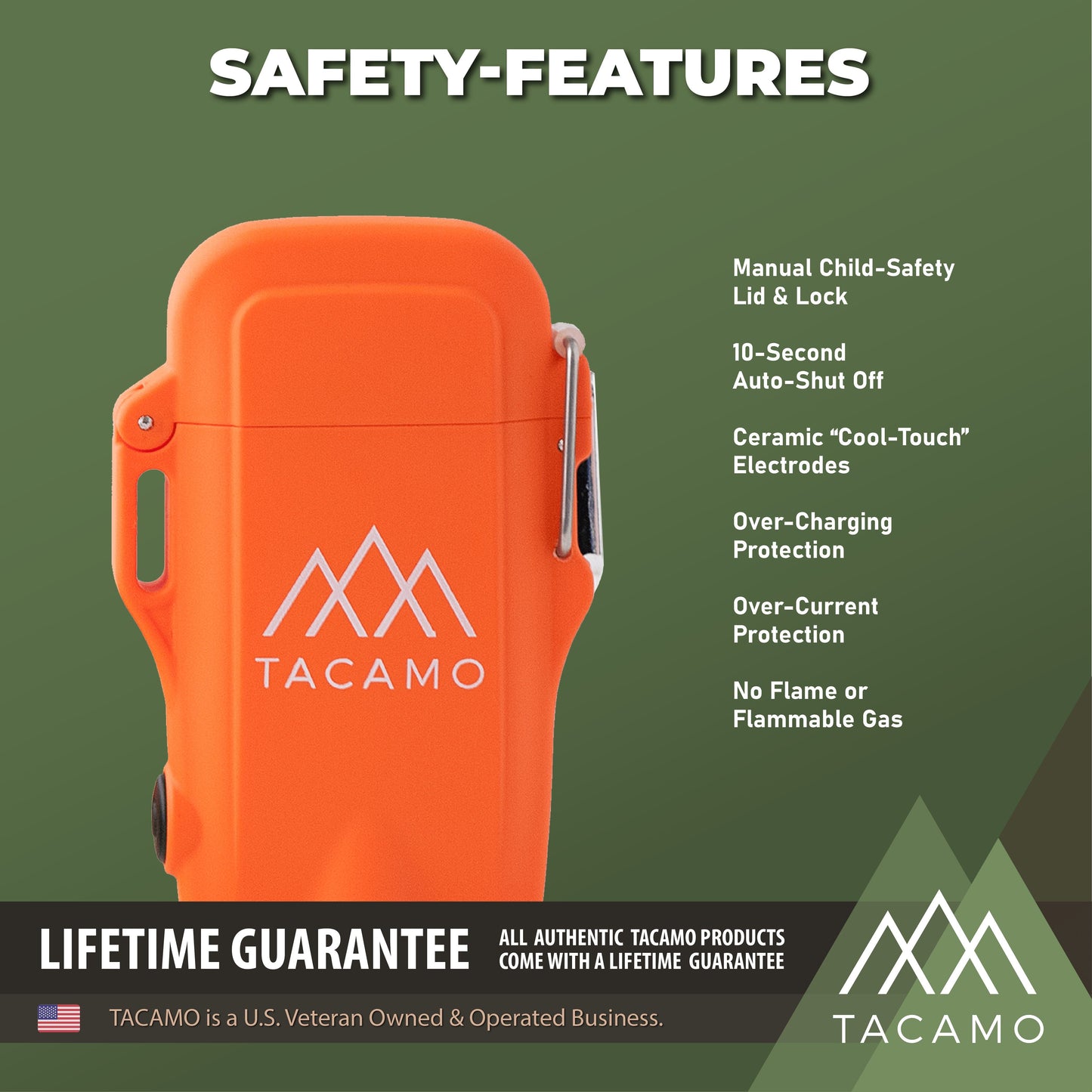 Safety features of the TACAMO H2 Electric Arc Lighter