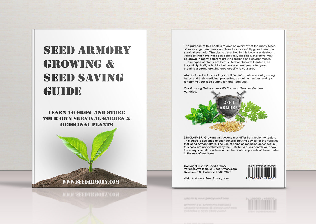 Front and back view of 'Growing and Seed Saving Guide'