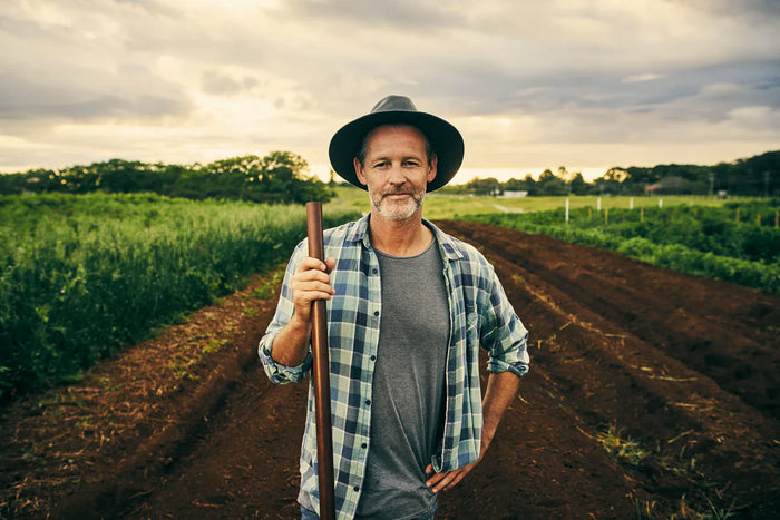 A man standing in a garden