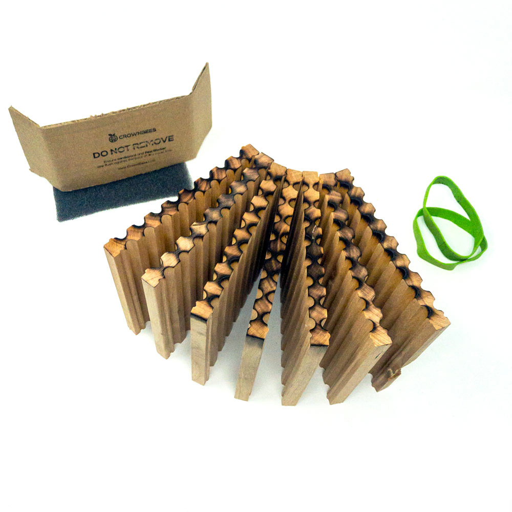 Unbundled 8mm reusable wood mason bee trays