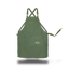 Front view of green Farmers Defense work apron featuring the white logo