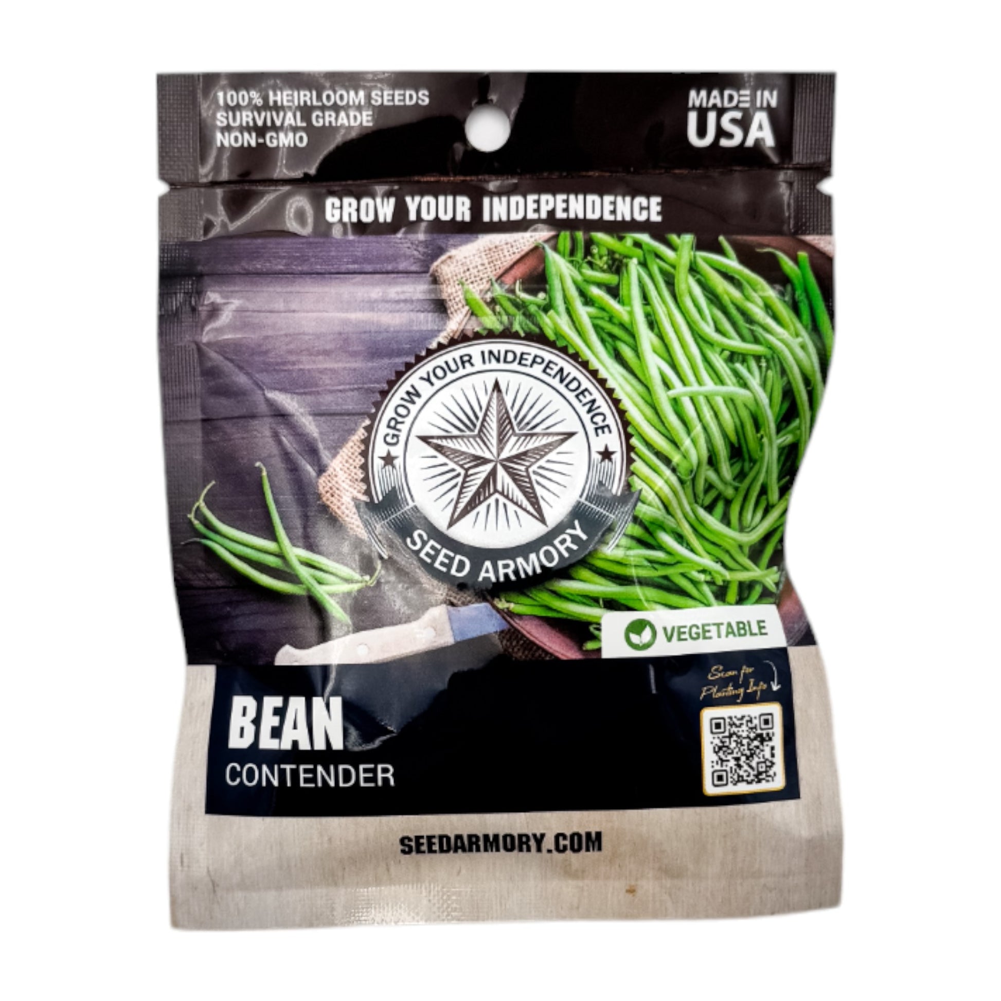 Packet of Contender Heirloom Bean Seeds