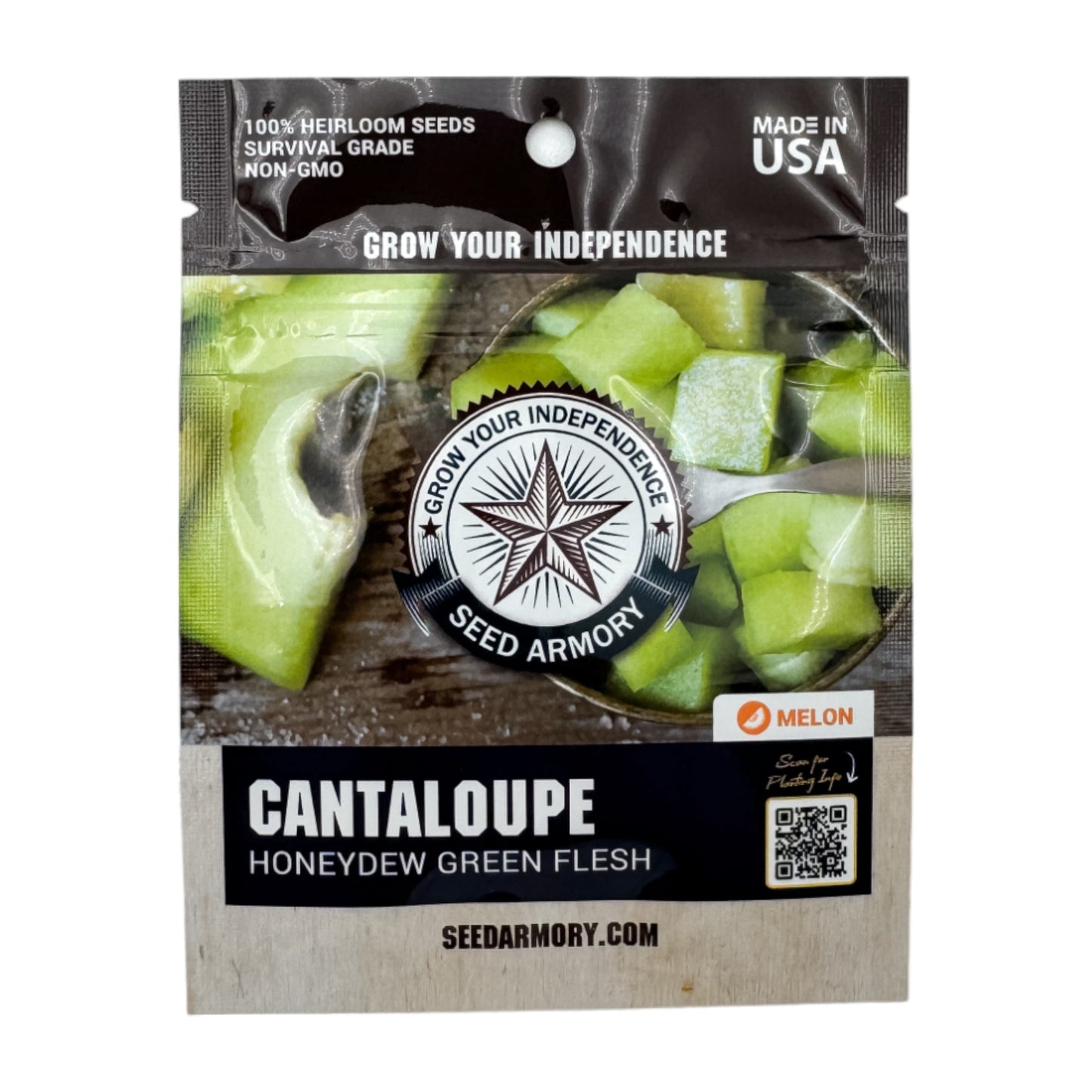 Packet of Honeydew Green Fresh cantaloupe heirloom seeds