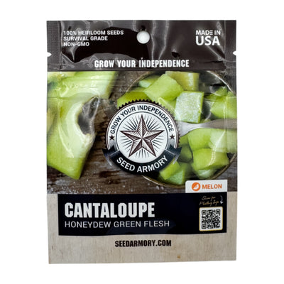 Cantaloupe Heirloom Seeds - Honeydew Green Flesh