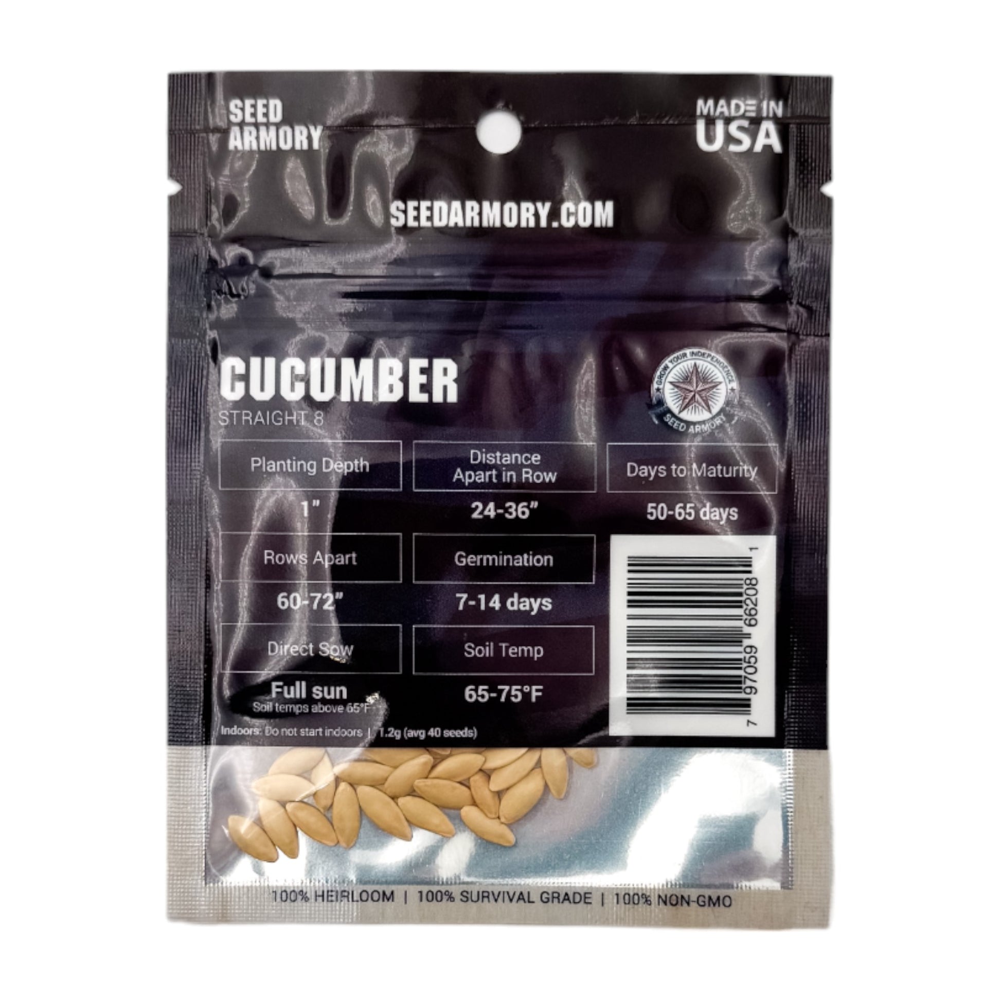best cucumber seeds for planting Cucumber - Straight 8 | Mylar Packaged