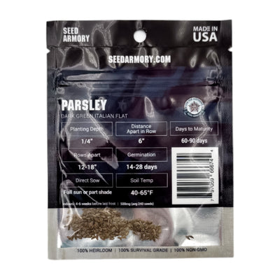 Parsley Seeds - Dark Green Italian Flat