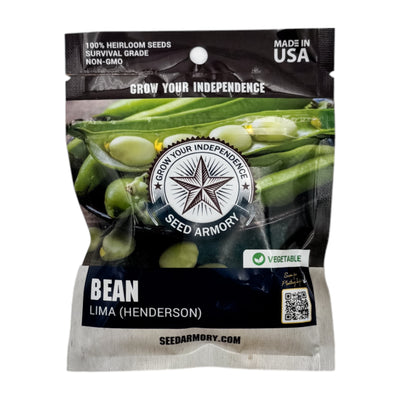Packet of Henderson Lima Heirloom Bean Seeds