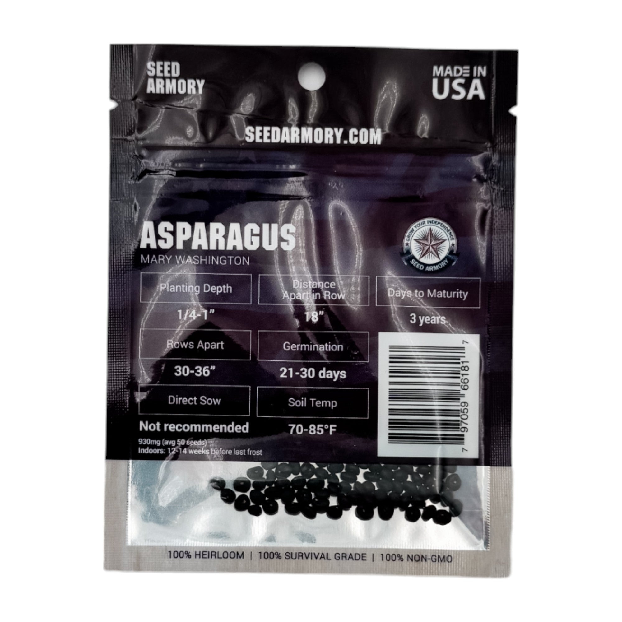 Asparagus 'Mary Washington' Heirloom Seeds – 1 Pound Bulk Vegetable Seeds For Planting
