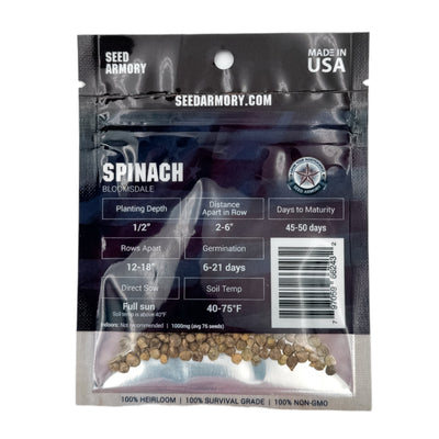 Spinach Seeds - Bloomsdale