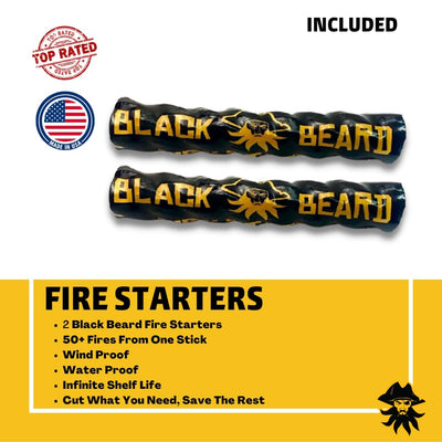 Black Beard Hard Times Strong Men | Fire Starter Kit