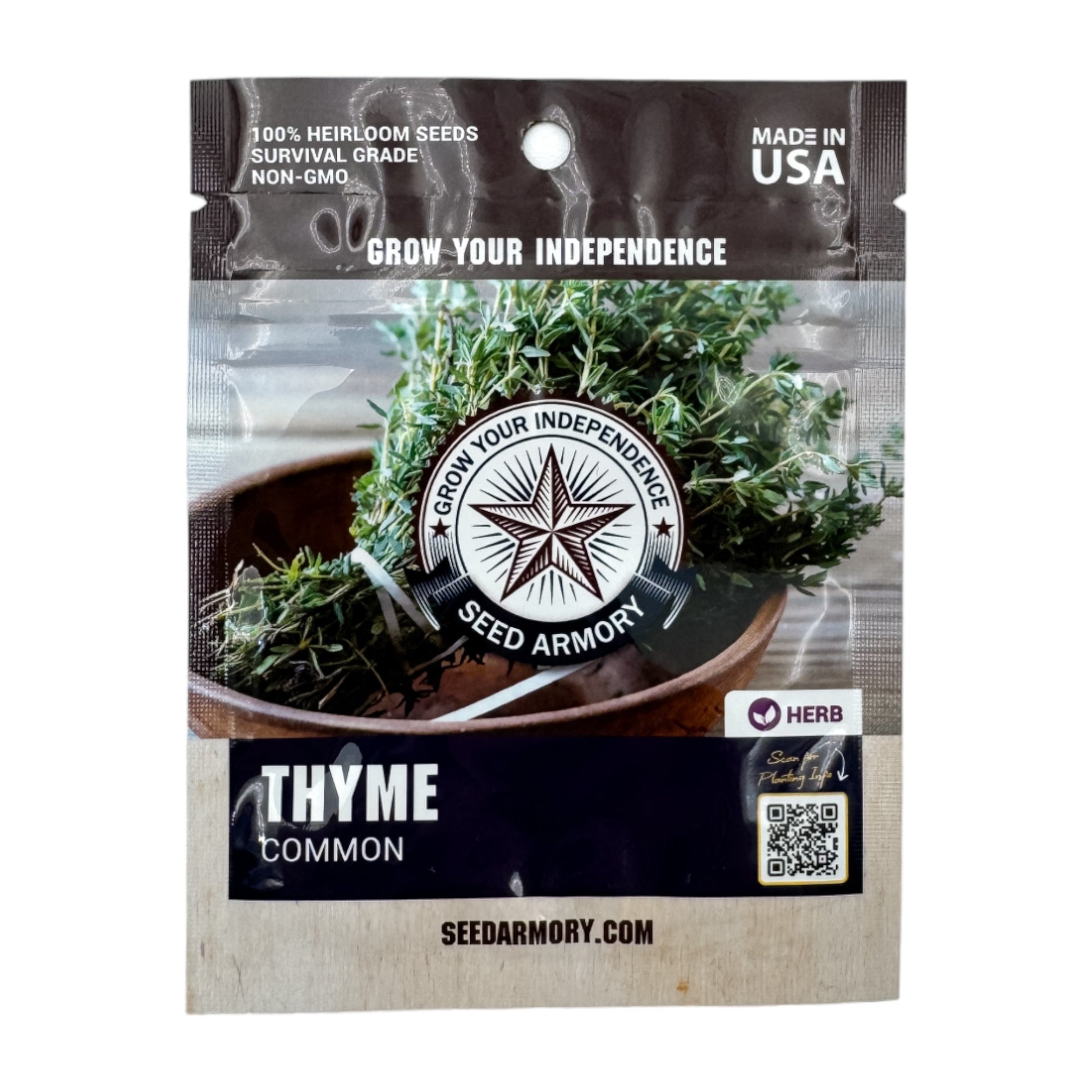 thyme garden seed company Thyme - Common | Mylar Packaged