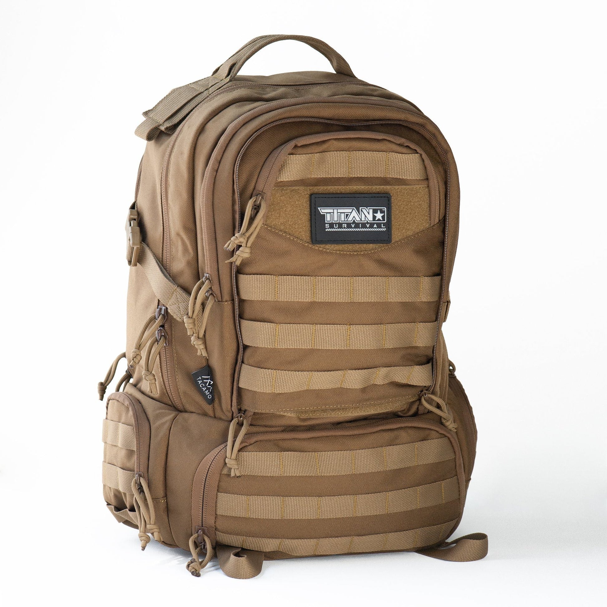 The BC50 50L Tactical Backpack constructed from durable brown material