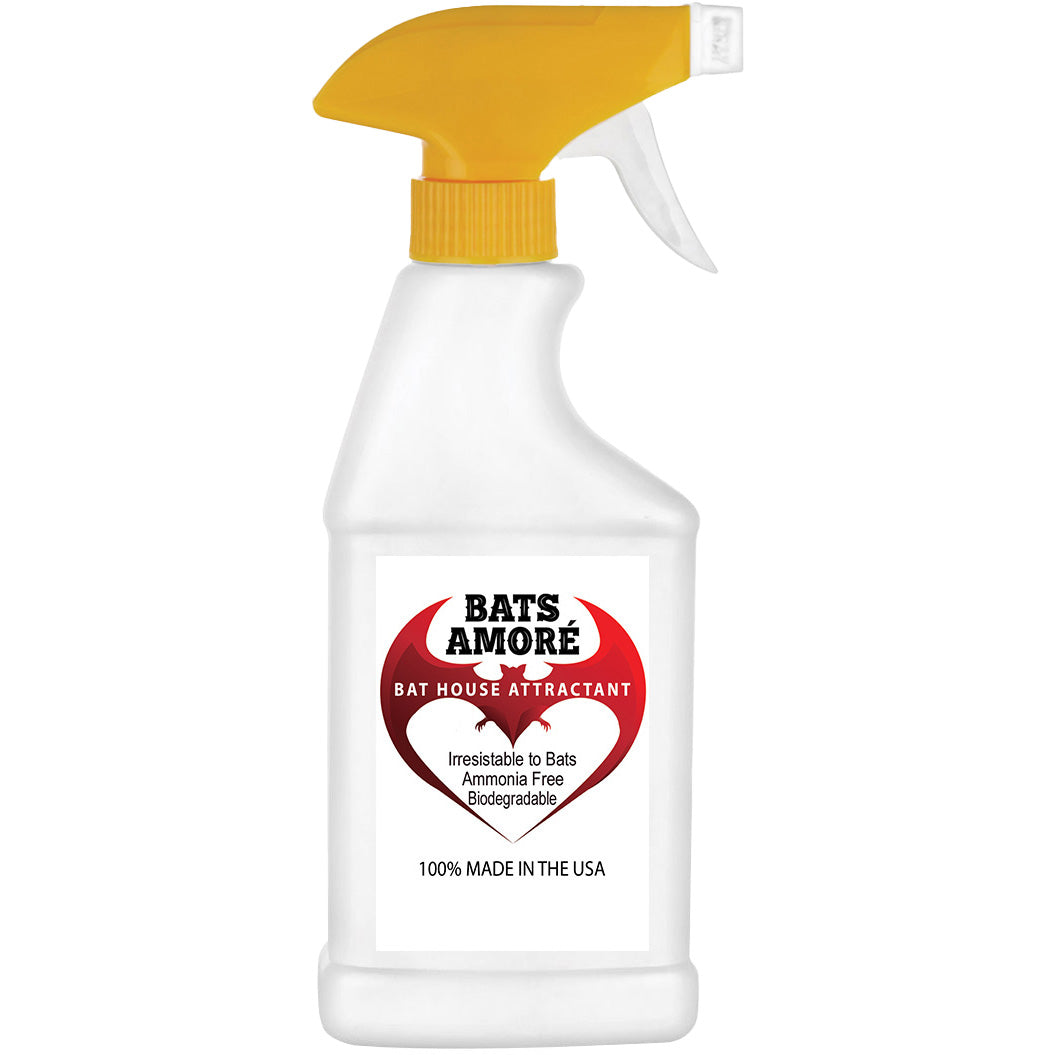 Close-up of eco-friendly Bats Amore Attractant Spray for Outer Trails™ Bat Houses