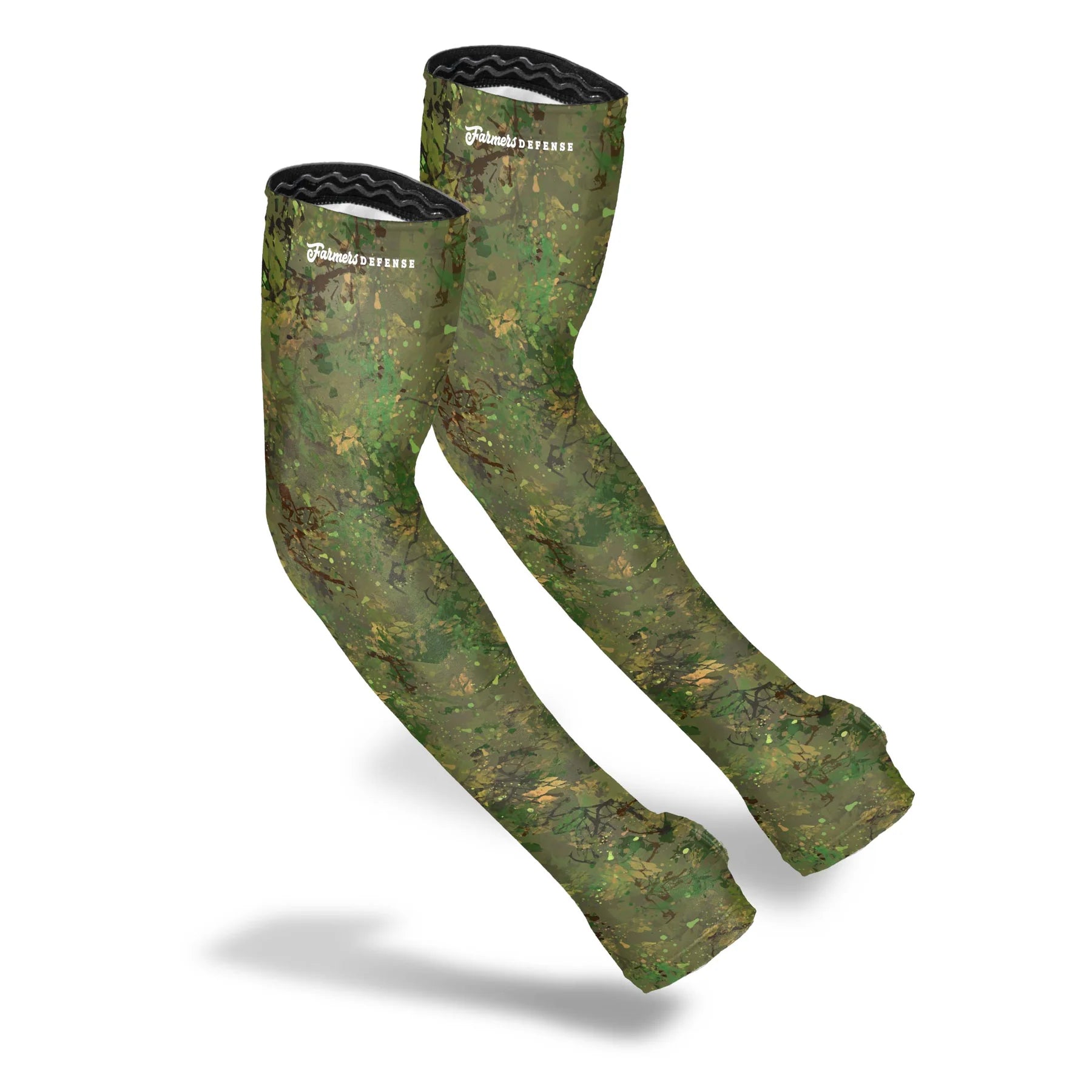 Camouflage print protective gardening sleeves for arms