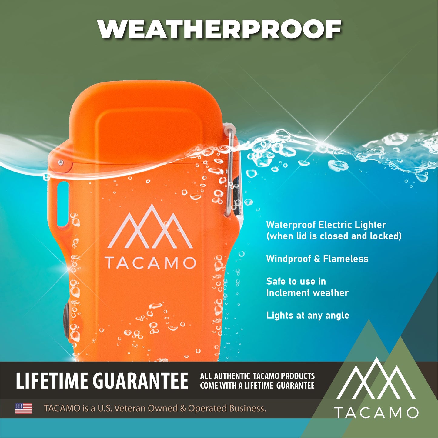TACAMO H2 Lighter in weather-resistant case showcase