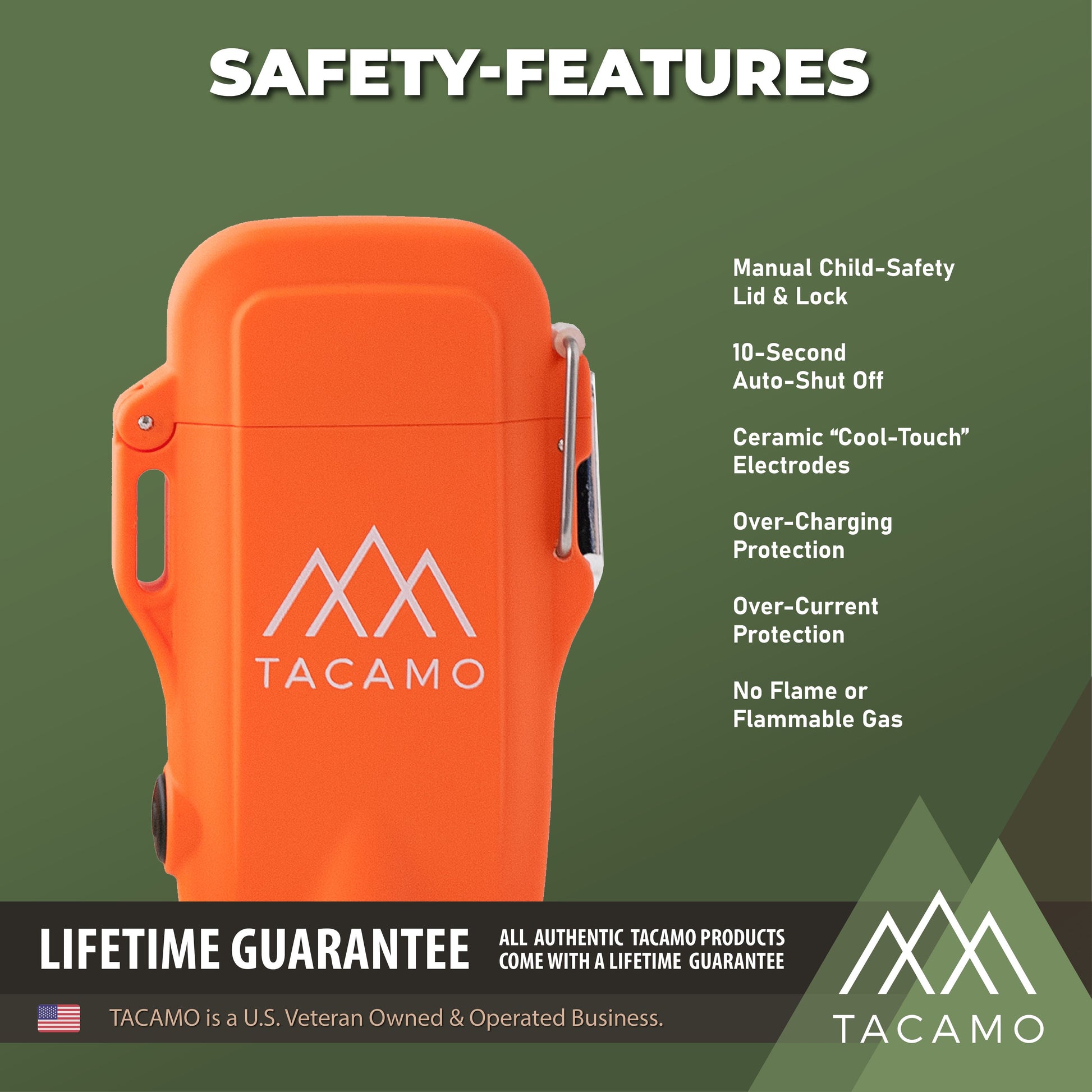 Safety features of the TACAMO H2 Electric Arc Lighter