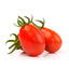 Fresh, fully grown Rio Grande tomatoes arranged on a white background