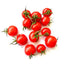 Multiple fully grown heirloom Large red cherry Tomatos displayed on a white background